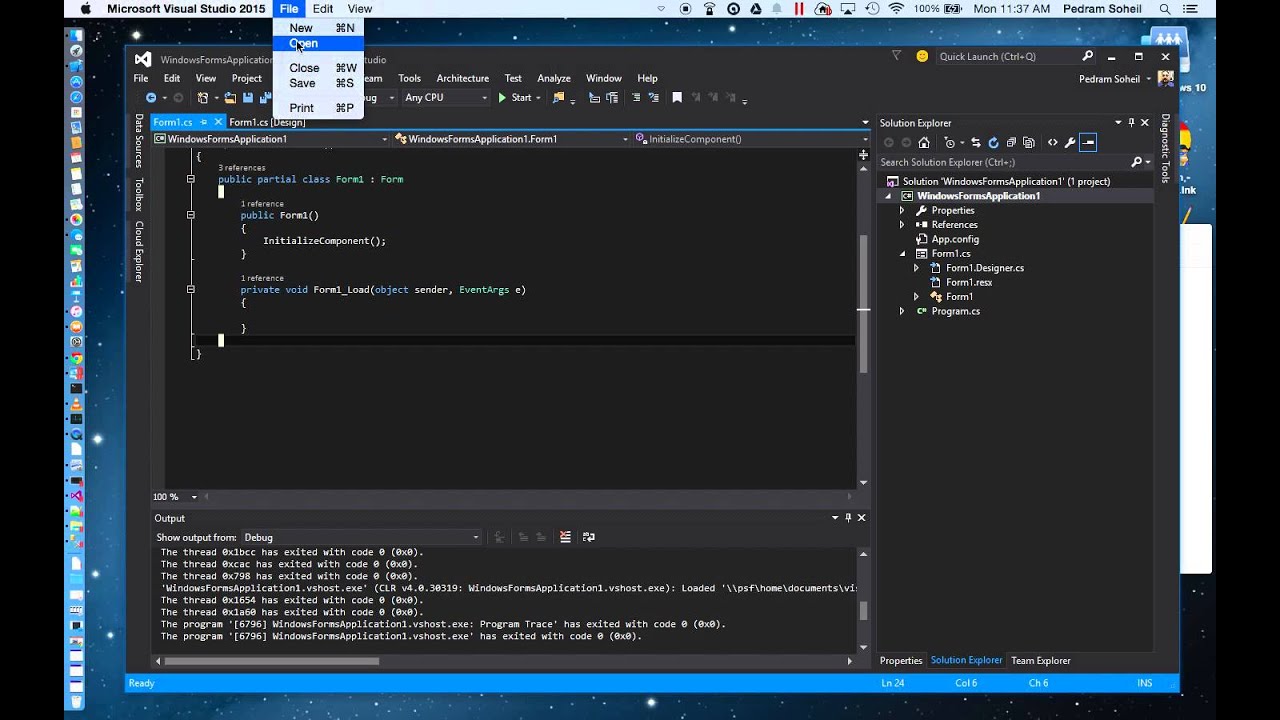 access to ms sql database using visual studio community for mac